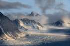 Norway, Svalbard. Monacobreen Glacier ends in Arctic Ocean. Art Print